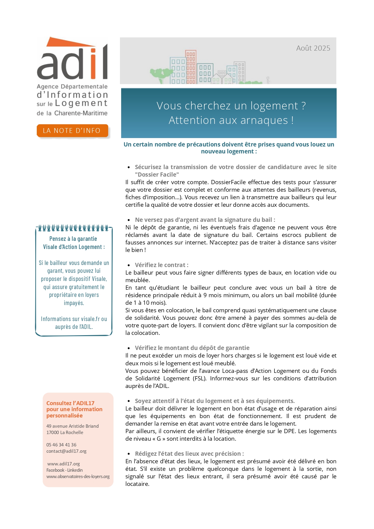 Communication de l'ADIL